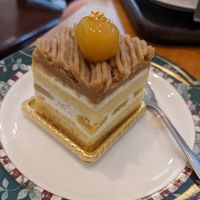 Chestnut cake 🌰 at Marbre Vegan in Tokyo