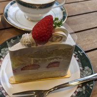 Strawberry Cake 🍰 at Marbre Vegan in Tokyo