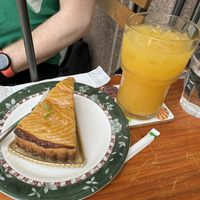 Apple Pie and OJ  at Marbre Vegan in Tokyo