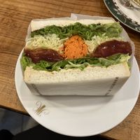 Katsu sandwich  at Marbre Vegan in Tokyo