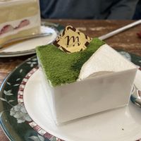 Matcha tiramisu   at Marbre Vegan in Tokyo