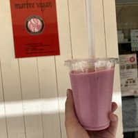 Sakura smoothie in May!  at Marbre Vegan in Tokyo