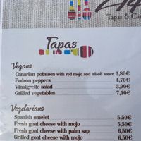 Vegan and Vegi Tapas at Alfonso in Tenerife
