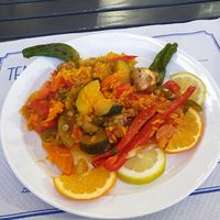 Vegetable paella at Alfonso in Tenerife