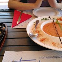 Setas al ajillo y gazpacho at Alfonso in Tenerife