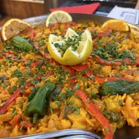 Vegan paella for 2  at Alfonso in Tenerife