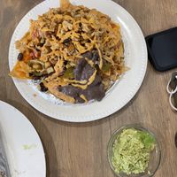 Vegan chickin’ nachos (guac on side) at Tias in St George