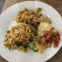 Vegan Chicken tacos  at Tias in St George