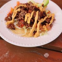 Vegan taco--yum! at Tias in St George