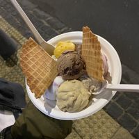 the “Flight” - 8 scoops, all different vegan flavours   at Duck Island Ice Cream in Auckland
