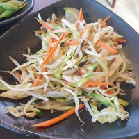 Garlic veg (ask for oil not butter) at OKAMI in Bendigo