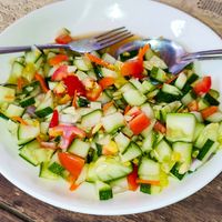 Spicy Cucumber Salad at Vegan Society in Chiang Mai