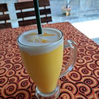 Mango smoothie at Vegan Society in Chiang Mai