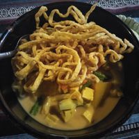 Khao soi at Vegan Society in Chiang Mai