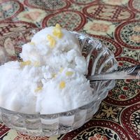 Coconut ice-cream at Vegan Society in Chiang Mai