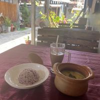 Chocolate and banana milkshake  at Vegan Society in Chiang Mai