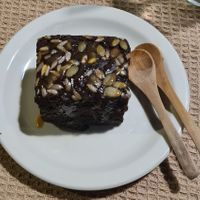 Chocolate fudge brownie at Vegan Society in Chiang Mai