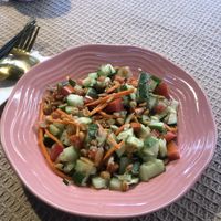 Cucumber salad   at Vegan Society in Chiang Mai