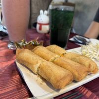 Spring rolls  at Vegan Society in Chiang Mai