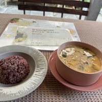 Green curry  at Vegan Society in Chiang Mai