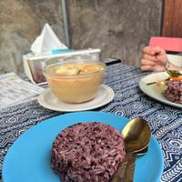 massaman curry with rice  at Vegan Society in Chiang Mai