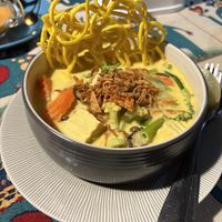 The best Khao Soi  at Vegan Society in Chiang Mai