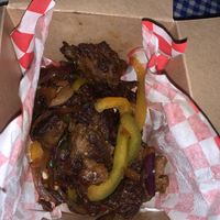 Crispy chilli mutton at Vegan Hub in North West London