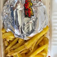 Hot chick burger at Vegan Hub in North West London