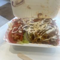 Firecracker loaded fries   at Vegan Hub in North West London