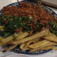 Gochujang jack fruit with fries at Patua in Lisbon