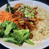 Pork bowl  at Variable Cafe in Los Angeles