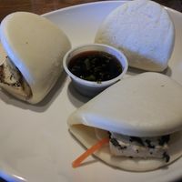 Tofu Bao-pickled veggies and tofu inside. They were OK at Breaking Waves Brewing in Silverdale