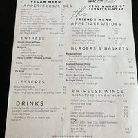 Menu  at Soulé Cafe in New Orleans