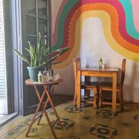 decor #Veganuary at Alma Casa Vegana in Cordoba
