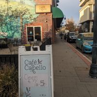 Walk up from the East, patio entrance at Cafe Capello in Reno