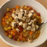 Moroccan bowl with tofu at Tractor Foods in Victoria