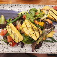 Tofu served with Nicoise Salad (minus the egg) at Jindabyne Brewing in Jindabyne