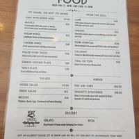 Menu at Jindabyne Brewing in Jindabyne