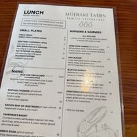 Menu  at Moeraki Tavern in Moeraki