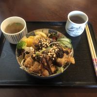  Karaage bowl  at Cafe Ren - Kamigyo in Kyoto