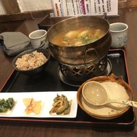 Dumpling hot pot  at Cafe Ren - Kamigyo in Kyoto