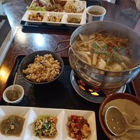 Hot pot for 1400 yen at Cafe Ren - Kamigyo in Kyoto