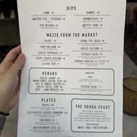 Menu  at Shuka in New York City