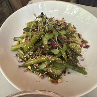 Grilled asparaguss  at Shuka in New York City
