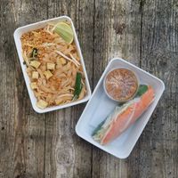 Vegan Thai food.  at Rotterdamse Oogstmarkt in Rotterdam