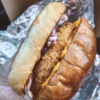 Vegan burger at Leaf Lovers in Birmingham