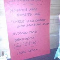 The menu (not sure if same menu daily) at The Purr in Dublin