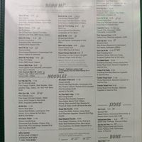 Menu at Banh Mi Keu in London