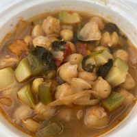 Vegane 'Ropa Vieja', Gebratene Kichererbsen mit Kräutern und Gemüse  at Cactus Garden in Lanzarote