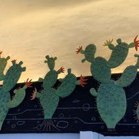 inside the bar  at Cactus Garden in Lanzarote